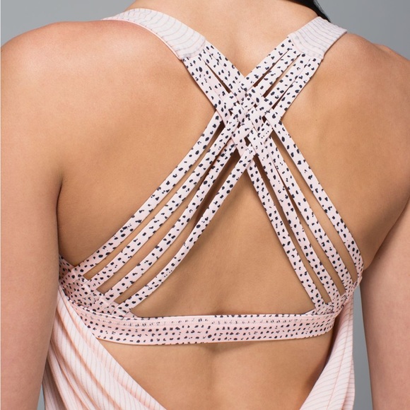 Lululemon Wild Tank Heathered Parfait Pink / Speckle Dot Parfait Pink Black - Picture 2 of 10